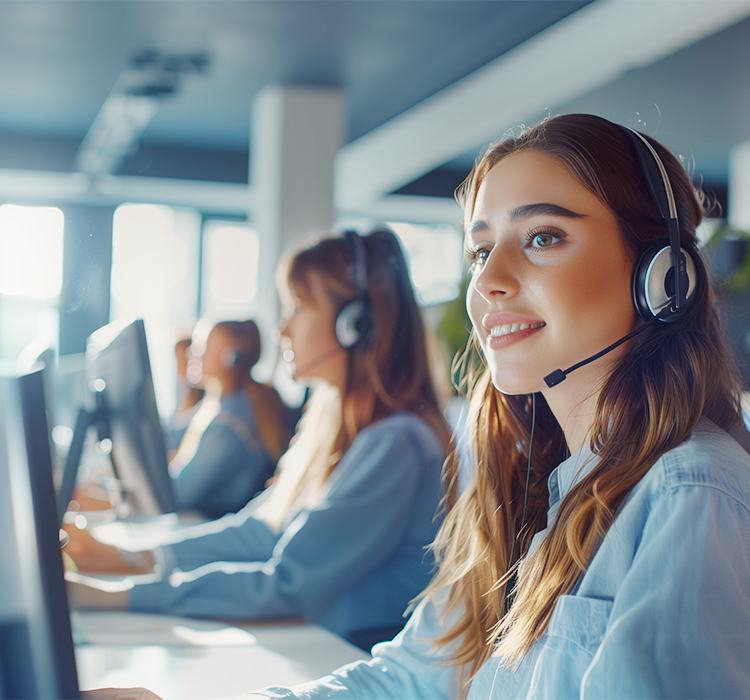Les représentants du service à la clientèle au travail, équipés de casques, prêts à aider les clients dans les demandes de renseignements sur notre gamme d\'outils électriques, y compris des marteaux de démolition, des marteaux rotatifs, etc.
